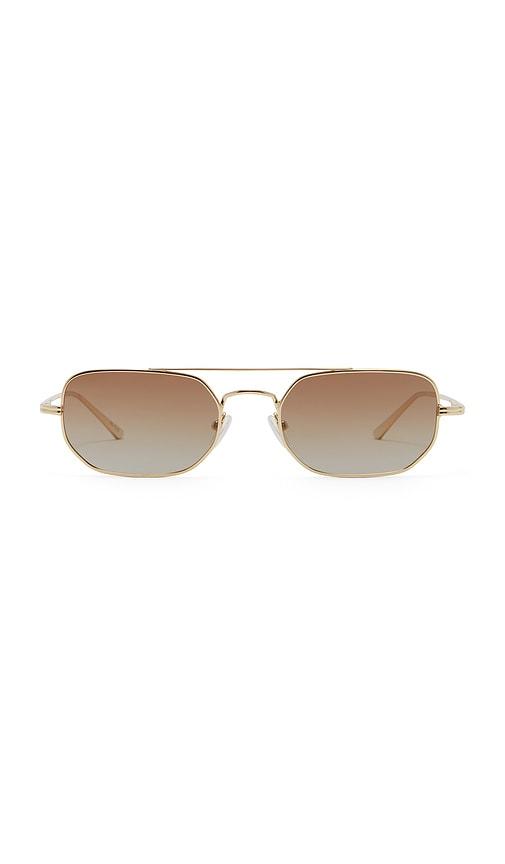 banbe the cameron sunglasses in metallic gold.