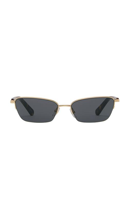 banbe the lydia sunglasses in metallic gold.
