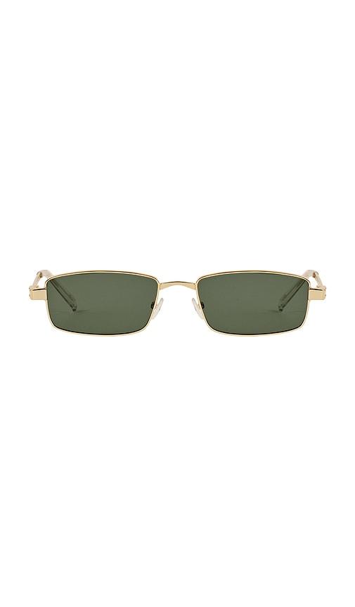 banbe the monroe sunglasses in metallic gold.