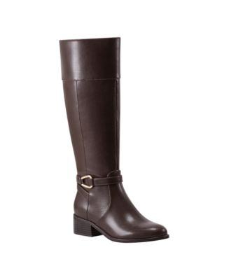 bandolino womens dennie knee high riding boots regular wide calf