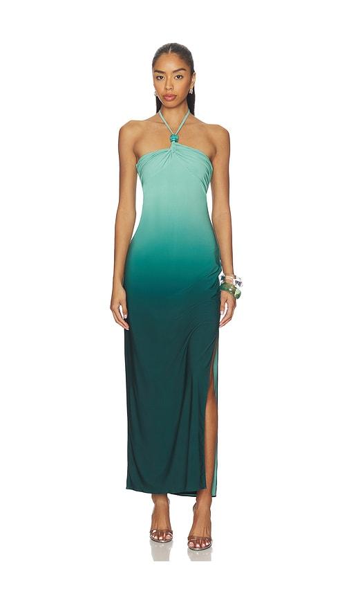 baobab bari maxi dress in green, blue. - size l (also in xs, s, m, xl)