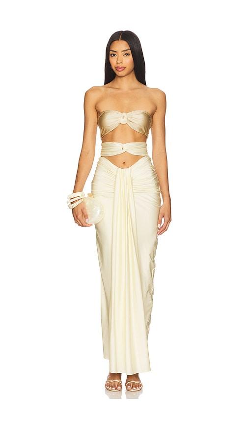 baobab giselle dress in ivory. - size l (also in s, xl)