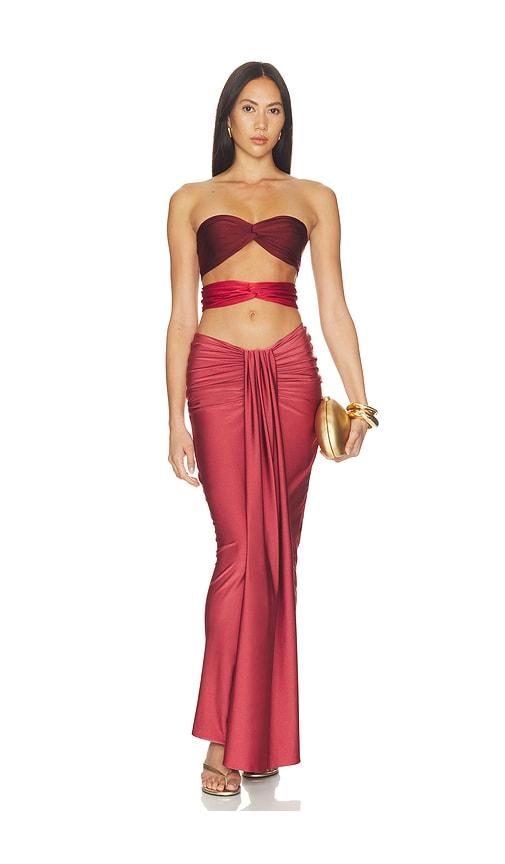 baobab giselle maxi dress in red. - size l (also in xs, s, m, xl)