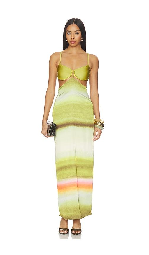 baobab kalina maxi dress in green. - size l (also in xs, s, xl)