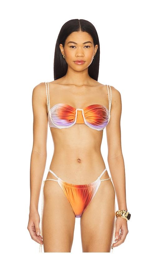 baobab lula bikini top in orange. - size m (also in l, s, xl, xs)
