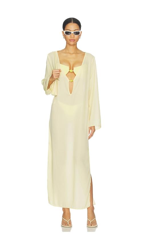 baobab luna maxi dress in yellow. - size l (also in m, s, xl, xs)