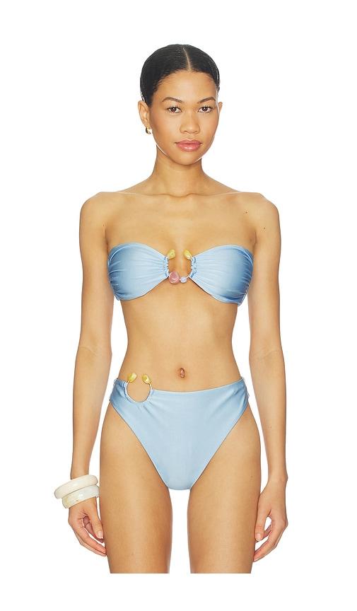 baobab nala bikini top in blue. - size l (also in xs, s, xl)