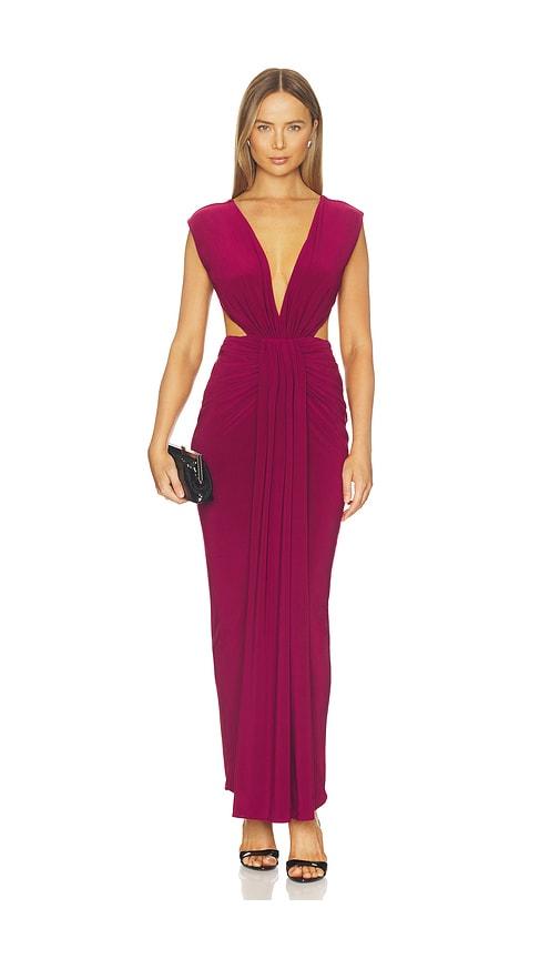 baobab nia maxi dress in burgundy. - size m (also in xs, s)