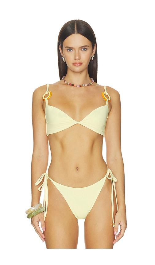 baobab raffaela bikini top in yellow. - size l (also in xs, s, m, xl)