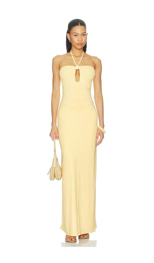 baobab romina maxi dress in yellow. - size m (also in xs, s, xl)