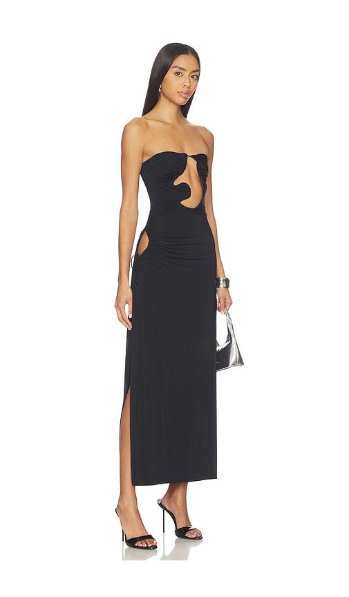bardot alberta midi dress in black. - size 10 (also in 4, 6, 8, 12)