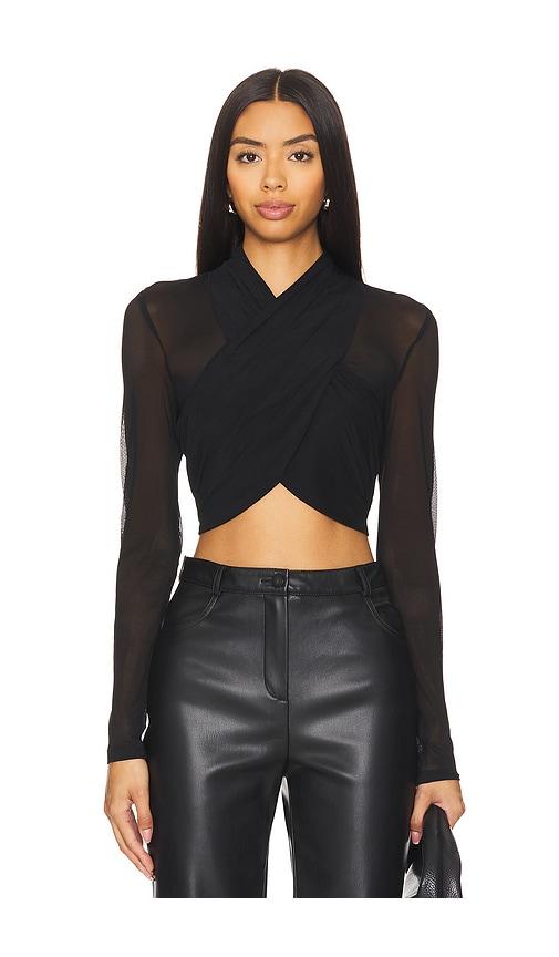 bardot aliyah top in black. - size l (also in s)