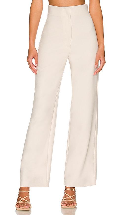 bardot anna high waist pant in beige. - size 10 (also in 8, 12)