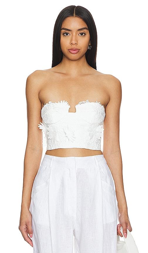 bardot brias bustier in white. - size 4 (also in 8)