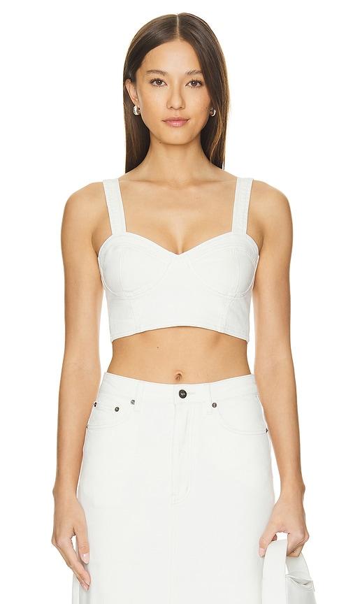 bardot evianna bustier in white. - size 10 (also in 8)