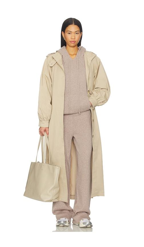 bardot isler longline trench coat in neutral. - size l (also in xs, m)