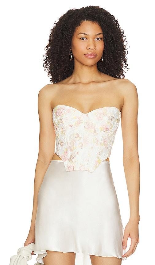 bardot lila bustier in white. - size 10 (also in 12, 8)