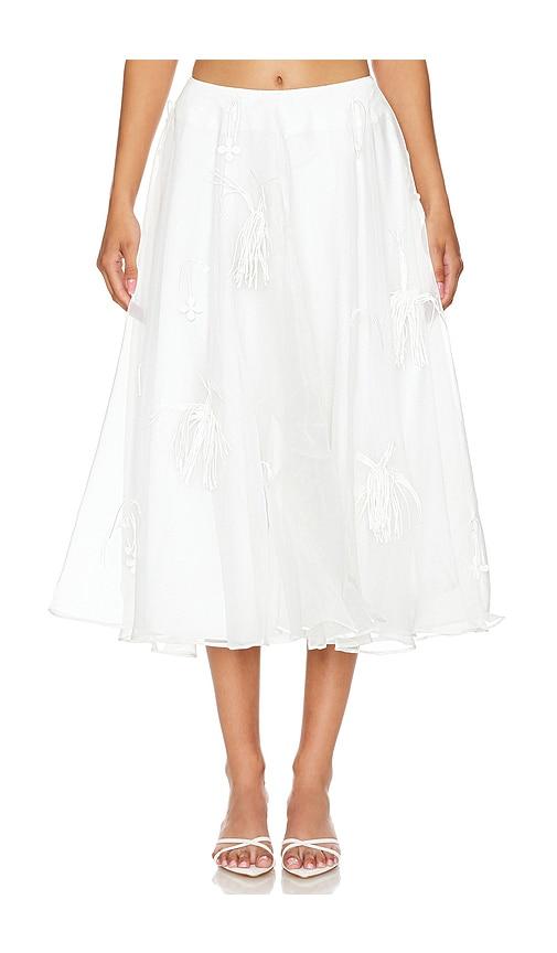 bardot marcelle midi skirt in white. - size 10 (also in 8)