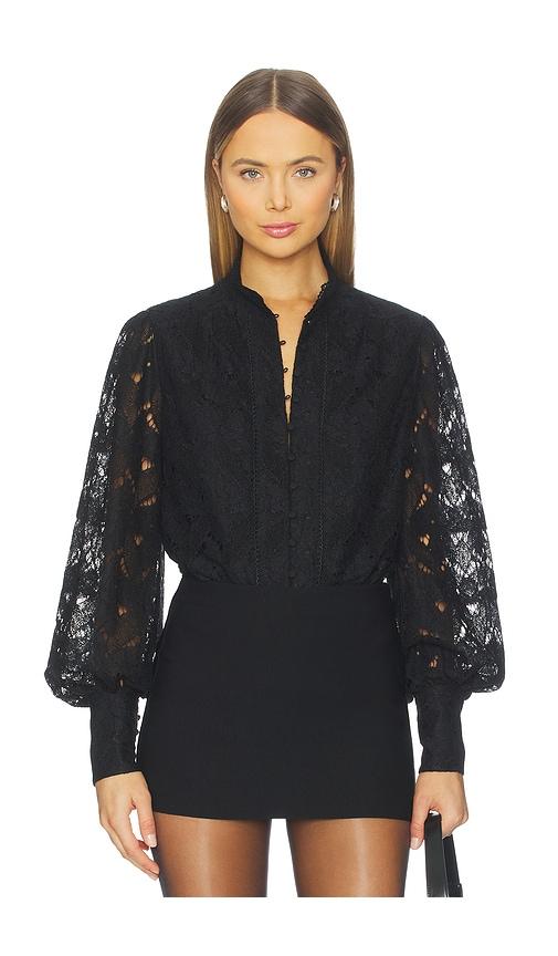 bardot olessia lace bodysuit in black. - size 2 (also in 4, 6, 8)