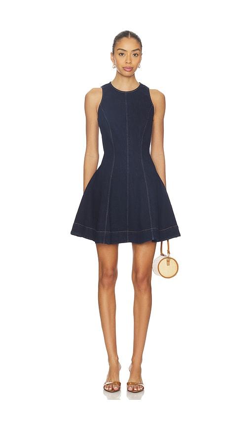 bardot palmer denim mini dress in blue. - size 2 (also in 6, 8)