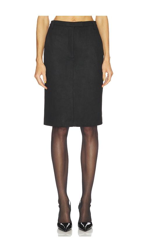 bardot phenix faux suede skirt in black. - size 10 (also in 4, 6, 8)