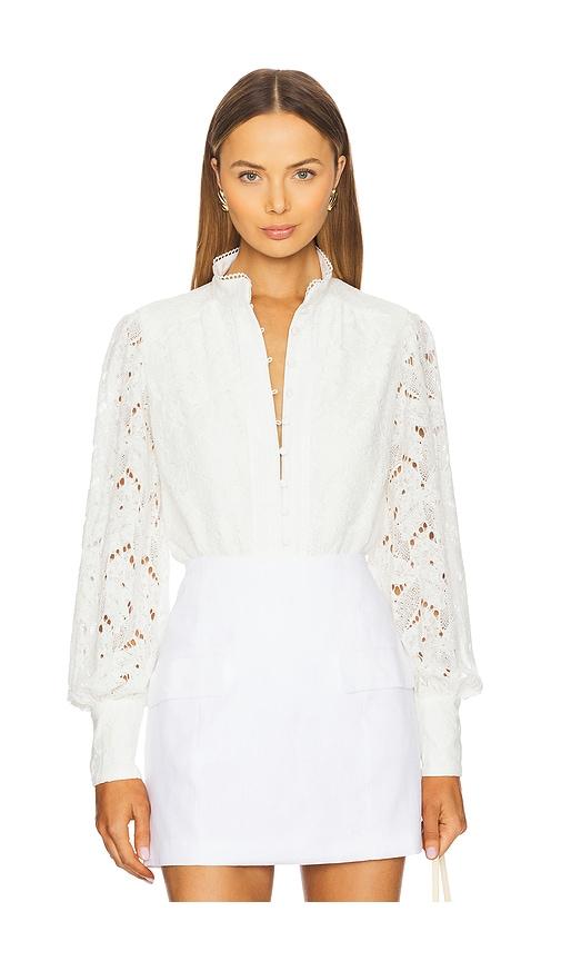 bardot remy lace bodysuit in white. - size 10 (also in 2, 4, 6, 8, 12)