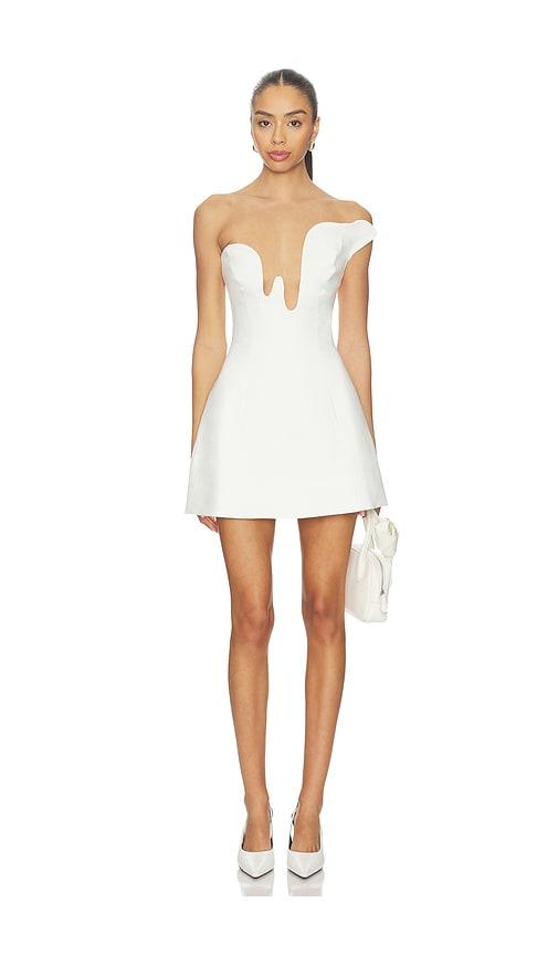 bardot rosalyn hourglass mini dress in white. - size 6 (also in 8)
