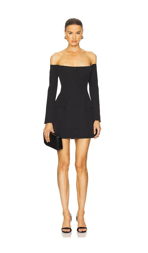 bardot x revolve iria button up mini dress in black. - size 2 (also in 4, 6)