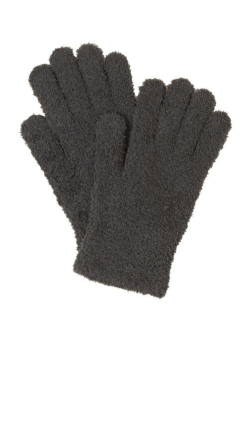 barefoot dreams cozychic gloves in grey. - size l/xl (also in s/m)