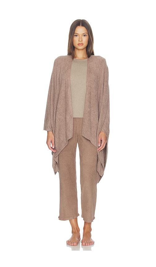 barefoot dreams cozychic lite weekend wrap in tan.