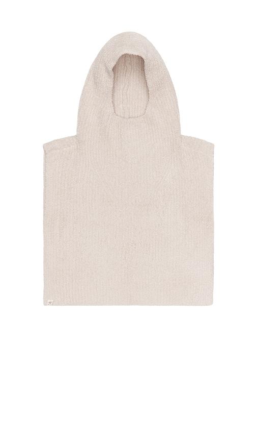barefoot dreams cozychic ribbed balaclava in light grey.