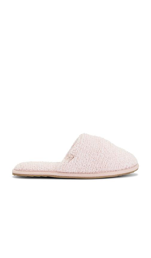 barefoot dreams cozychic slipper in rose. - size s (also in xl)