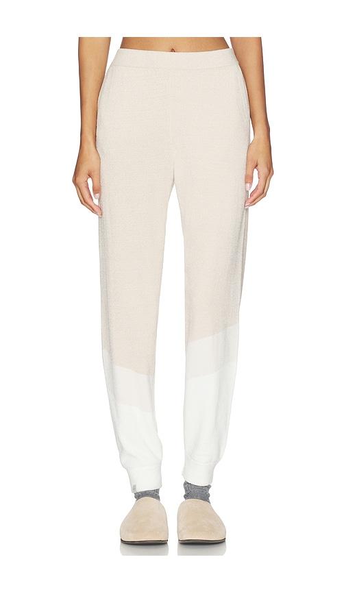 barefoot dreams cozychic ultra lite wavy jogger in beige. - size m (also in s, xs, xl)
