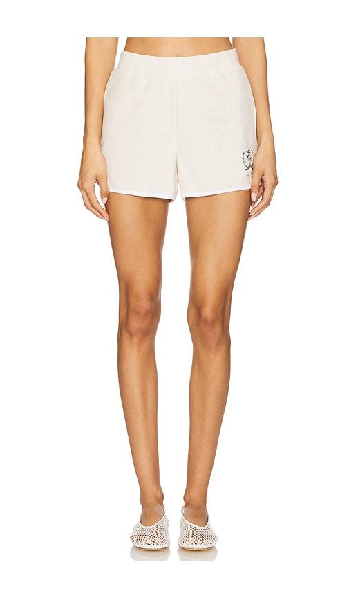barefoot dreams cozyterry short in cream. - size l (also in xl)
