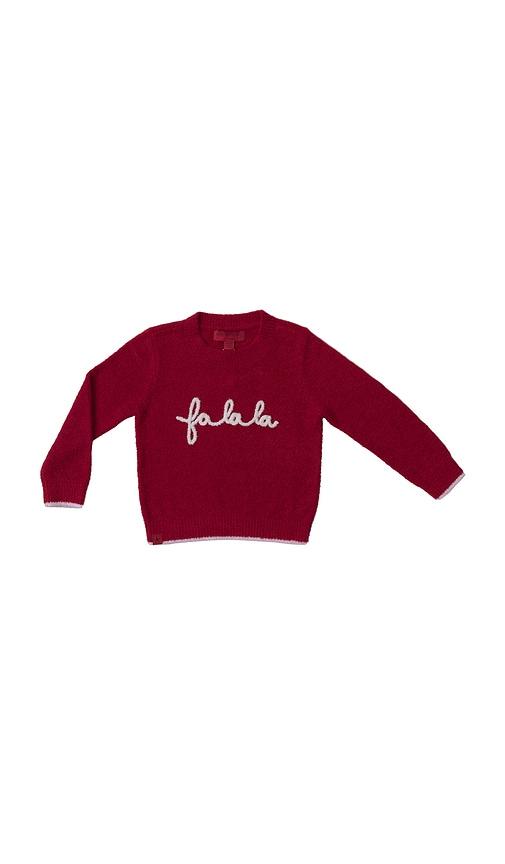 barefoot dreams toddler fa la la pullover in red. - size 2/3t (also in 4/5t)