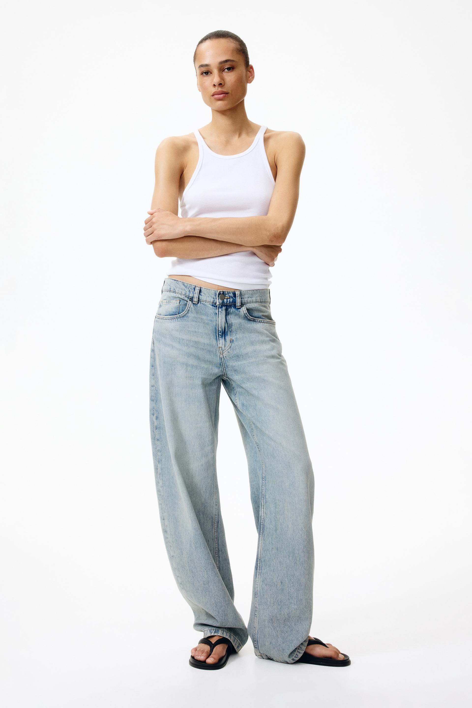 barrel regular waist jeans