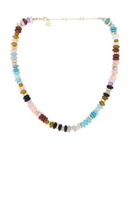 baublebar beaded strand necklace in teal,olive.