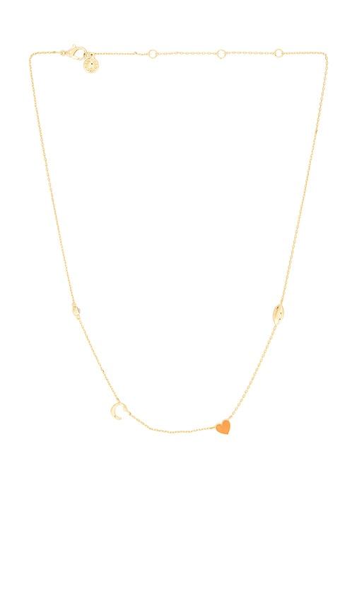 baublebar clemson university delicate necklace in metallic gold.