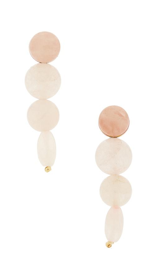 baublebar fatima drop earrings in pink.