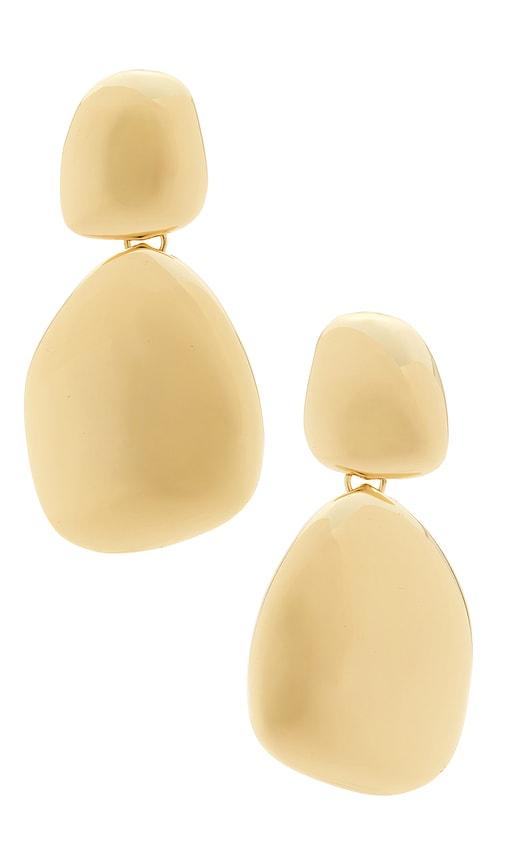 baublebar organic statement earrings in metallic gold.