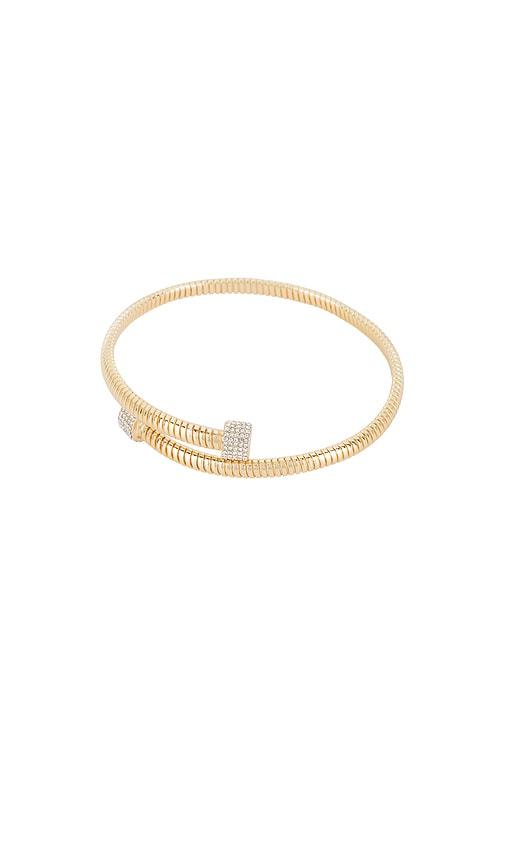 baublebar pave single wrap cuff in metallic gold.