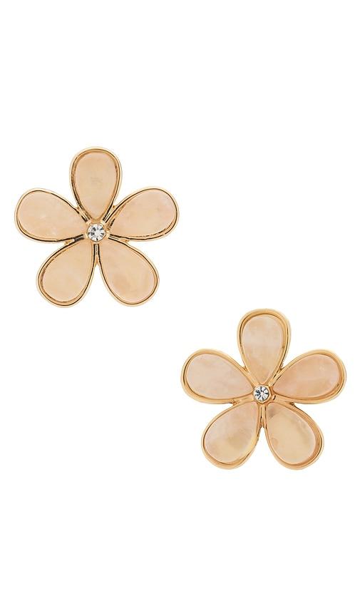 baublebar resin flower earring in blush.