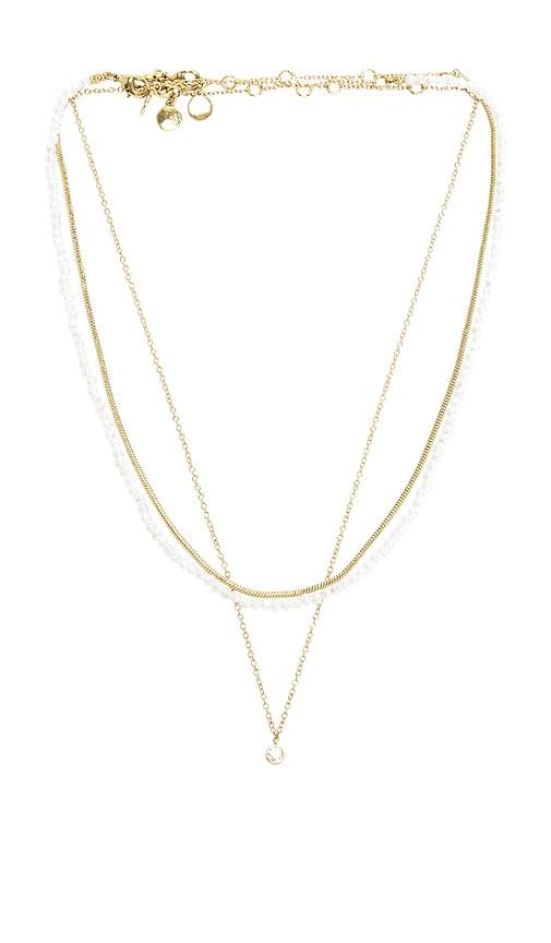 baublebar rue waterproof necklace set in metallic gold.