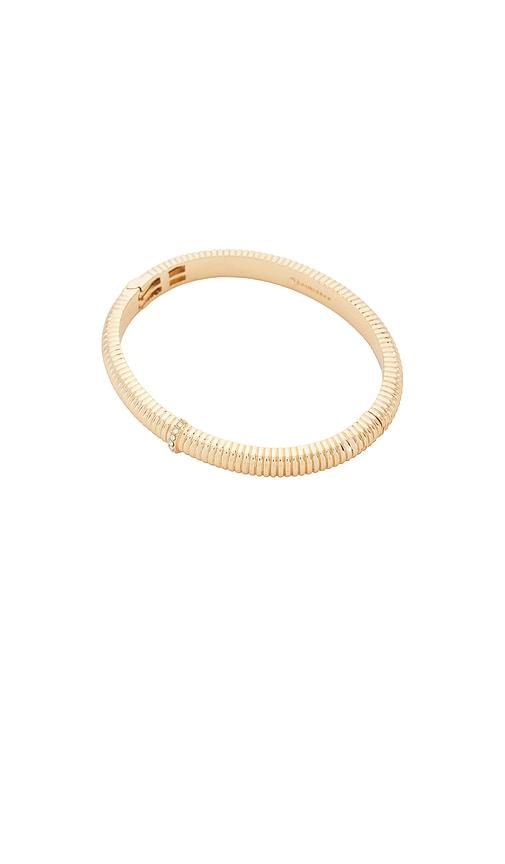 baublebar textured bangle in metallic gold.