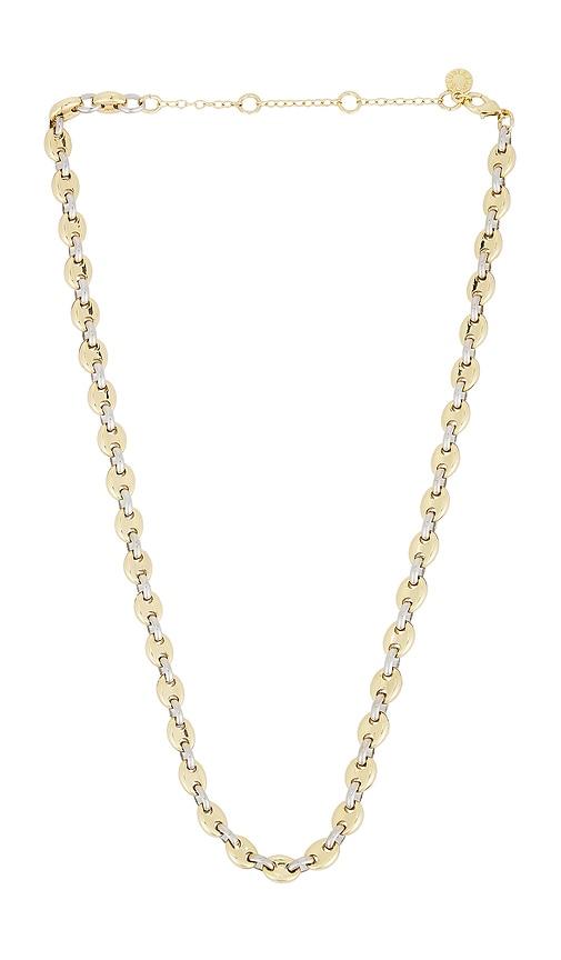 baublebar thalia necklace in metallic gold.