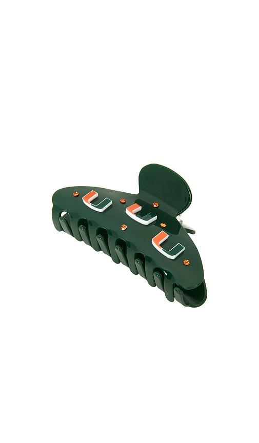 baublebar university of miami hair clip in green.