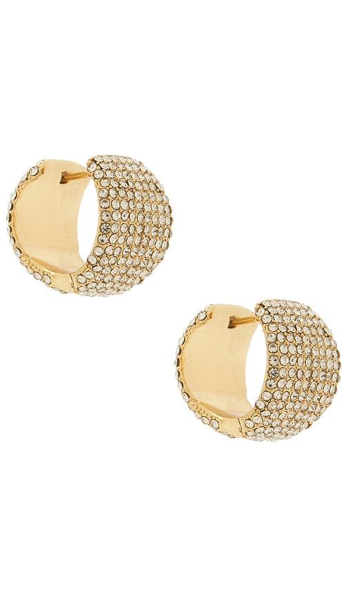 baublebar whitney crystal earrings in metallic gold.