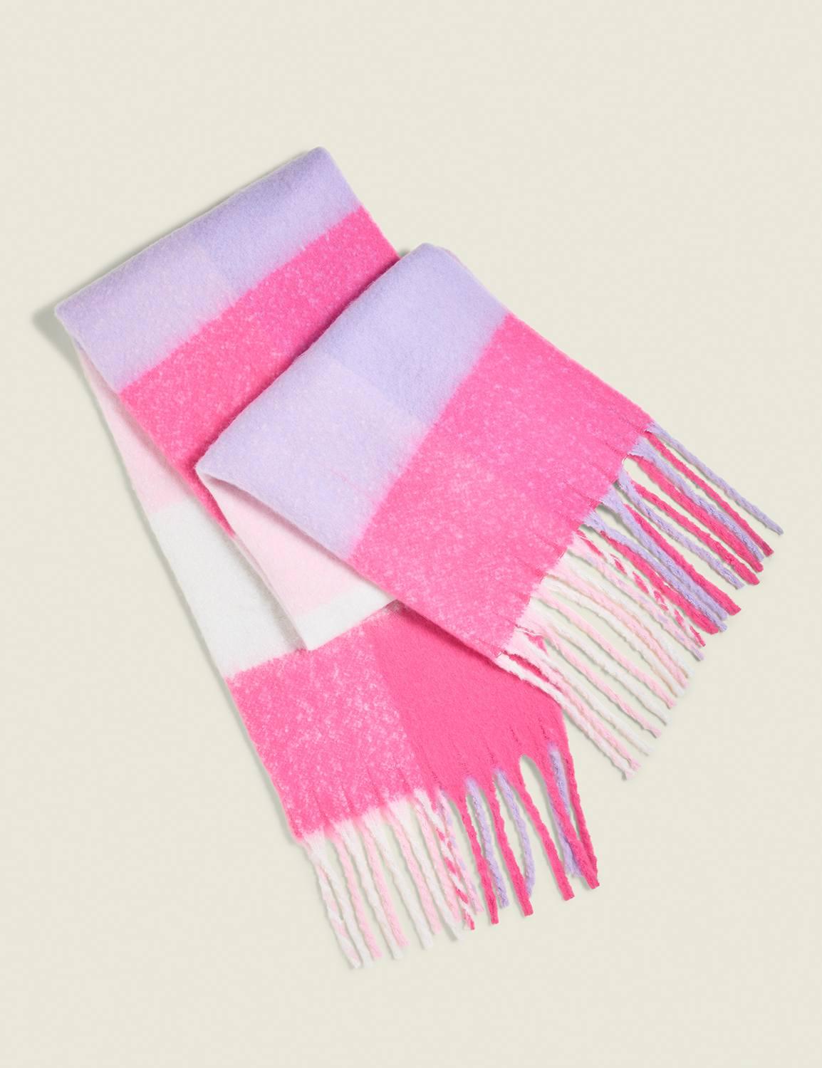 bcrf pink checkered scarf