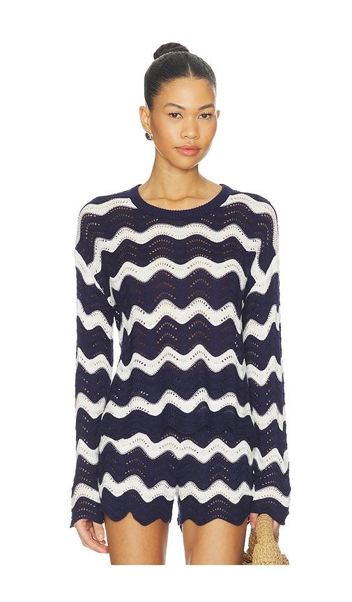 beach riot beach sweater in navy. - size l (also in m, s, xl, xs)