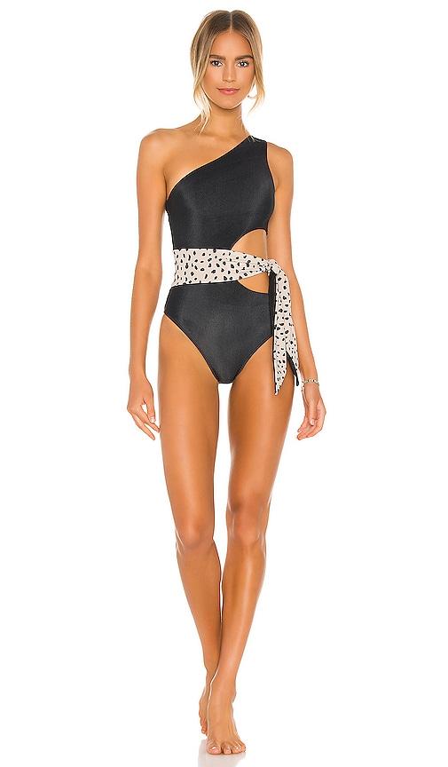 beach riot carlie one piece in black. - size s (also in xs)
